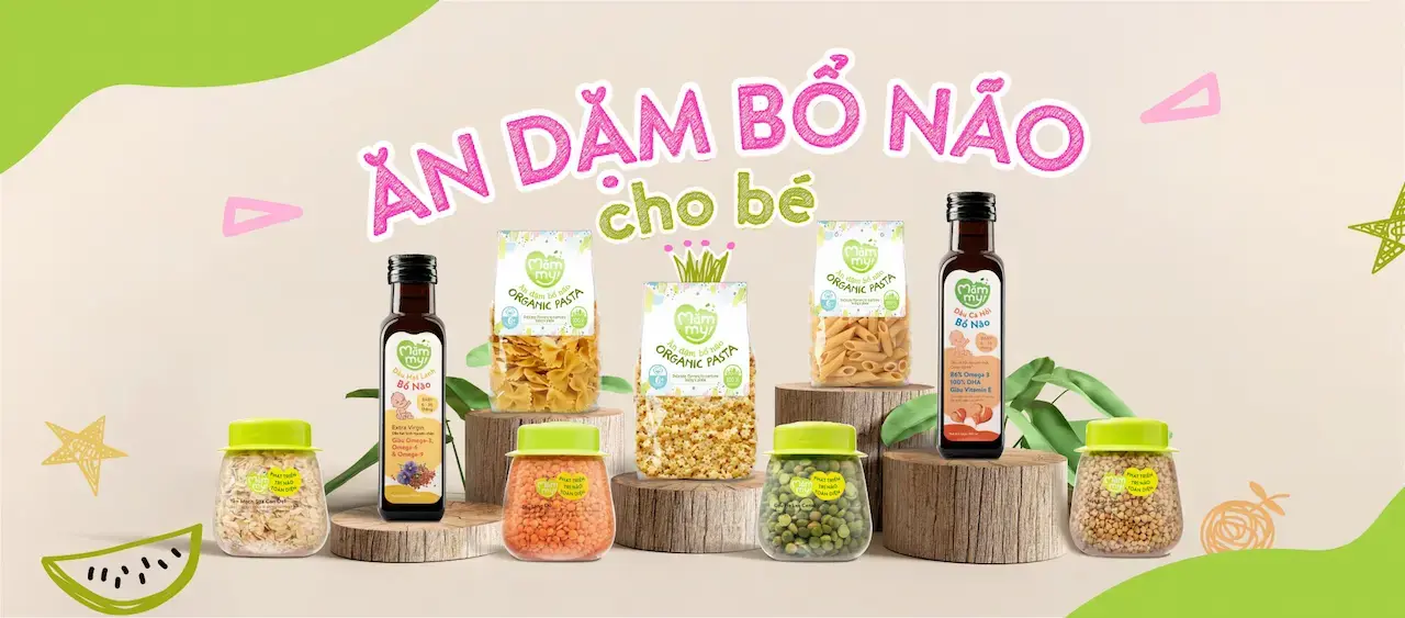 Mămmy Thức Ăn Dặm Hữu Cơ & Bổ Não Cho Em Bé Từ 6 Tháng Tuổi  Thực Phẩm Organic An Toàn Nhất Và Chứa Những Loại Vitamin Có Thể Hỗ Trợ Được Sự Phát Triển Cho Não Bộ Của Em Bé