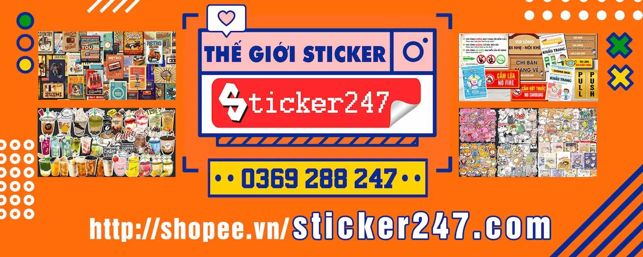 Sticker 247 Bạn Có Muốn Cá Nhân Hóa  Những Đồ Dùng Hàng Ngày Theo Cá Tính Riêng, Chất Cool, Dễ Thương Của Bạn  Sticker 247 Mang Đến Chất Lượng Tuyệt Đối Cho Bạn.