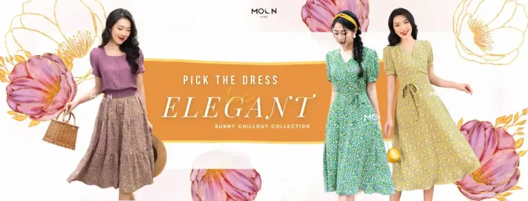 Nhân Khoảnh Khắc Đẹp Đẽ Này, Thời Trang Moon Gửi Đến Nàng Em 1 Váy Minxi Dress Một Thiết Kế Mang Sắc Thái Hiện Đại Xen Lẫn Nét Dịu Dàng.