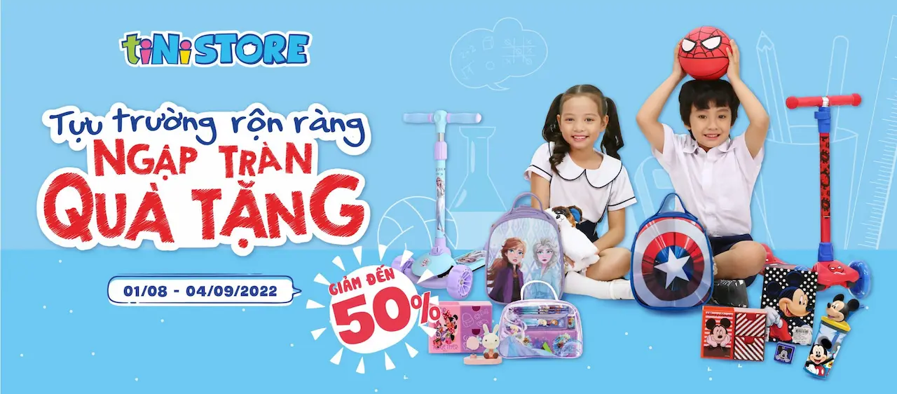 tiNiStore 1 Hệ Thống Cửa Hàng Đồ Chơi Và Đồ Dùng Dành Riêng Cho Bé Với Các Thương Hiệu Nổi Tiếng Thế Giới Như Marvel, Transformers, Disney Princess, Frozen, My Little Pony, Hello Kitty, Hape, Little Tikes, Bright Starts...