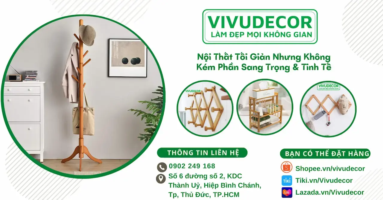 Vivudecor 1 Shop Chuyên Cung Cấp Các Sản Phẩm Kệ Gỗ, Móc Treo Tường Giá Tốt - Nhiều Chương Trình Khuyến Mãi