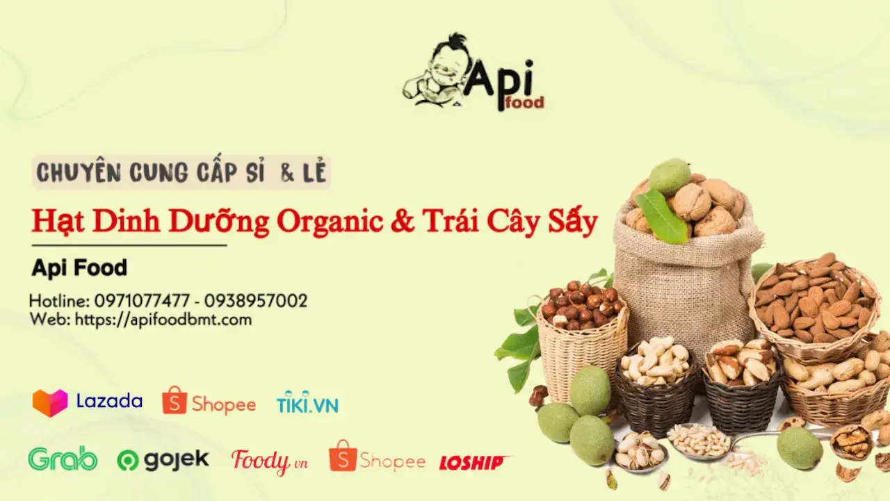 Api Food 1 Shop Chuyên Cung Cấp Các Loại: - Ngũ Cốc Dinh Dưỡng Granola - Khô Bò, Khô Nai, Khô Heo Khô Gà. Hạt Macca, Hạt Điều, Hạt Dẻ, Hạt Óc Chó.....