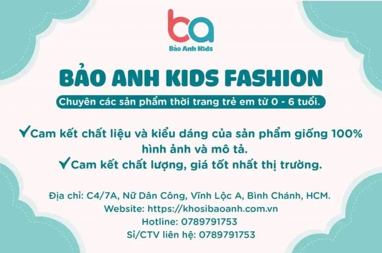 Bảo Anh Kids Chuyên Thời Trang Trẻ Em / Thực Phẩm, Đồ Dùng Mẹ Và Bé / Sơ Sinh Trọn Gó Cam Kết Chất Liệu Và Kiểu Dáng Của Sản Phẩm Giống 100% Hình Ảnh Và Mô Tả