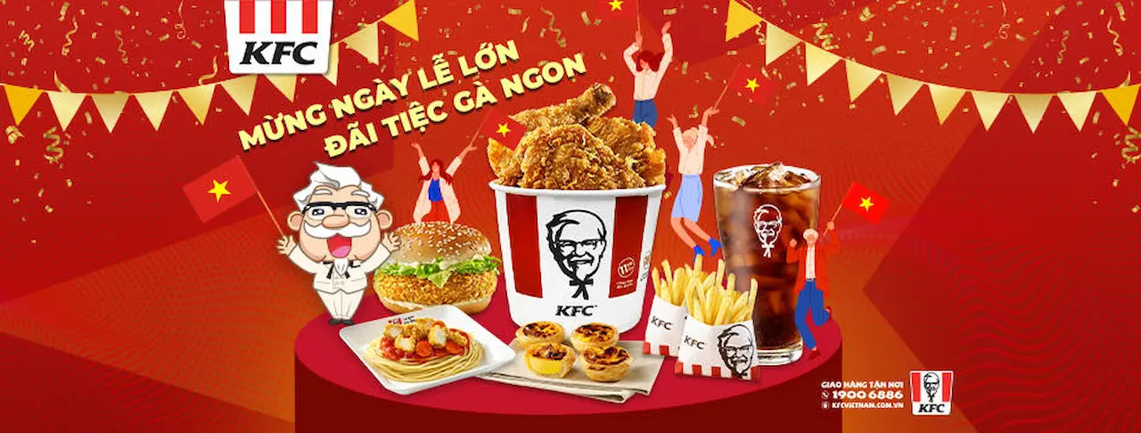 Kfc Vietnam 1 Thương Hiệu Gà Rán Kentucky - Kfc Chuyên Về Các Sản Phẩm Gà Rán Và Nướng, Với Các Món Ăn Kèm Theo Và Các Loại Sandwiches Chế Biến Từ Thịt Gà Tươi.