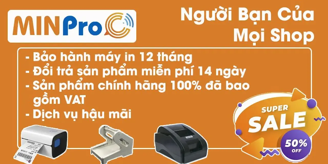 MinPro Sản Phẩm Chính Hãng Chủ Lực Là Máy In Nhiệt W300 Và Là Đơn Vị Cung Cấp Giấy In Nhiệt Lớn Nhất Thị Phần Vn