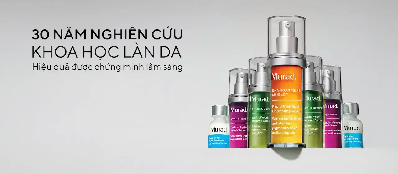 Muradvietnam Murad - Thương hiệu dược mỹ phẩm Mỹ có lịch sử hơn 30 năm nghiên cứu khoa học làn da được chứng minh lâm sàng từ bác sĩ da liễu hàng đầu Dr.Howard Murad