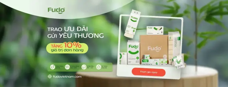 Fudo Với phôi giấy làm từ 100% sợi tre, sản phẩm không chỉ thân thiện với môi trường mà còn an toàn cho sức khỏe của bạn và gia đình