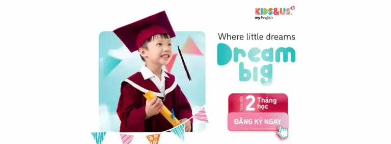 Kidsandus Kids&Us là hệ thống Anh ngữ Châu Âu cho trẻ từ 1 tuổi ứng dụng phương pháp thuận tự nhiên.