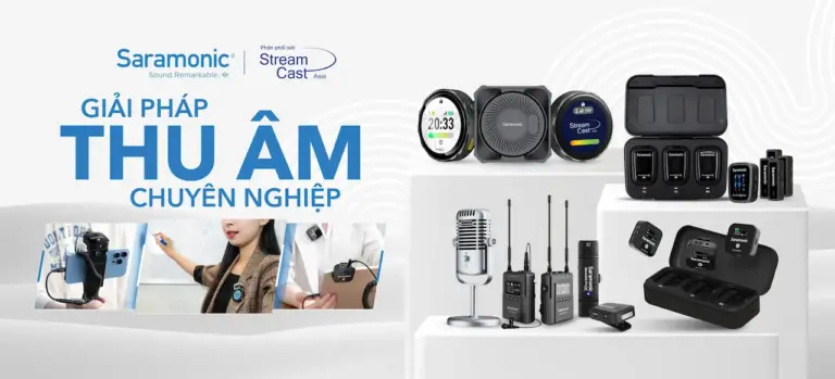 Saramonic 1 thương hiệu chuyên phân phối và cung cấp các thiết bị âm thanh cao cấp và chuyên nghiệp