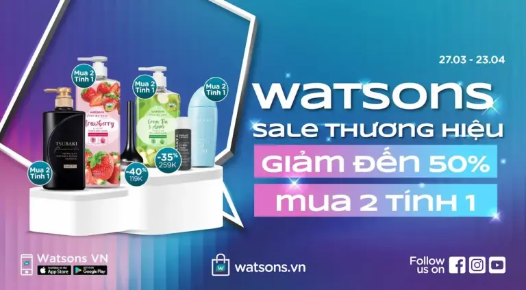 Watsonsvietnam 1 Nhà Bán Lẻ Chăm Sóc Sức Khỏe Và Làm Đẹp Hàng Đầu Châu Á nhận hàng trong 2 giờ* sau khi "chốt đơn”