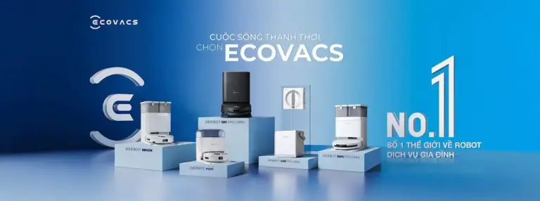 Ecovacs Được trang bị công nghệ AIVI 3D 2.0 và TrueMapping 3.0 để điều hướng hỗ trợ AI với khả năng tránh chướng ngại vật và lập bản đồ đường đi chính xác