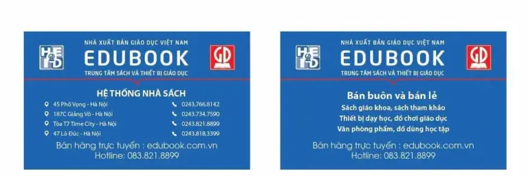 Nhà sách EDUBOOK 1 Siêu thị sách NXB Giáo Dục mầm non, tiểu học, THCS và THPT. Bán buôn, bán lẻ toàn quốc